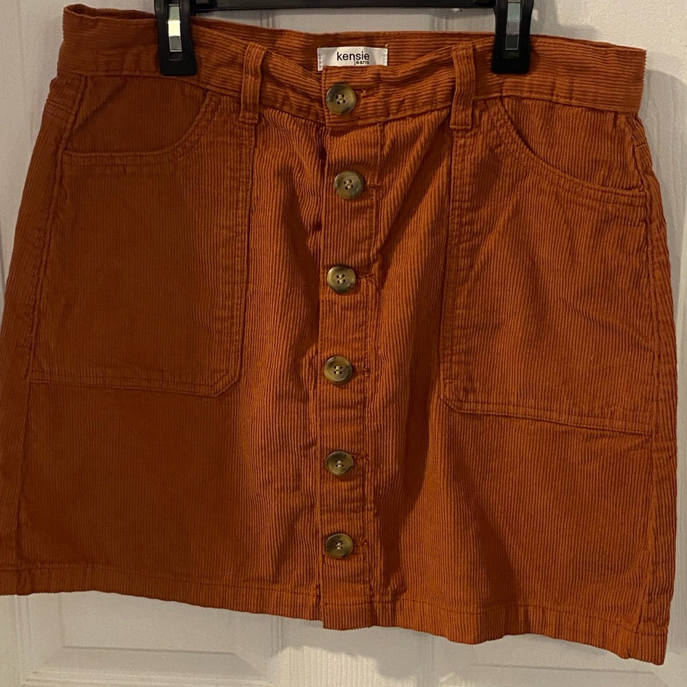 Corduroy mini skirt